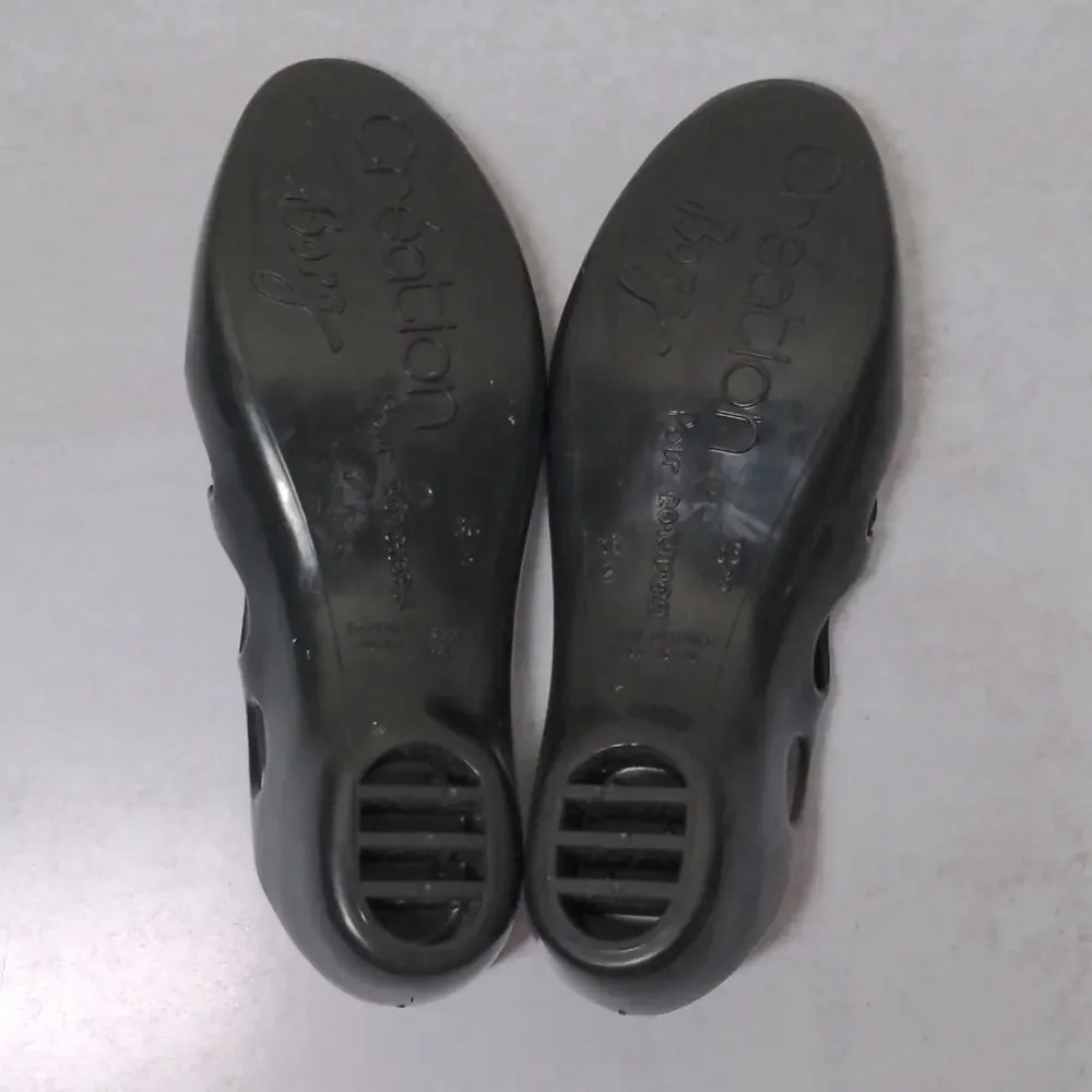 Pokhara by Borg Black Y2K Slip-on Jelly Sandals - Size 35/2; 36/3 (see meas)